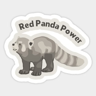 Red Panda Power Sticker